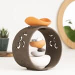 Om Temalı Kahve El Yapımı Seramik Buhurdanlık