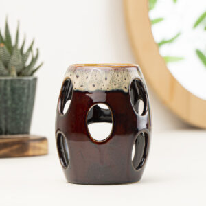 Dekoratif Oval Kahverengi Buhurdanlık