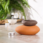 Çakıl Taşı Temalı El Yapımı Seramik Buhurdanlık