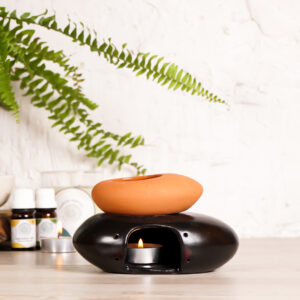 Çakıl Taşı Temalı Black El Yapımı Buhurdanlık